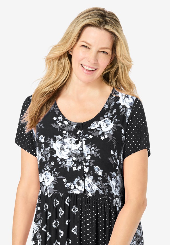 Mixed Print Maxi Dress image number 3