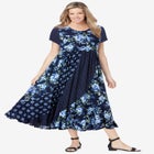 Mixed Print Maxi Dress image number null