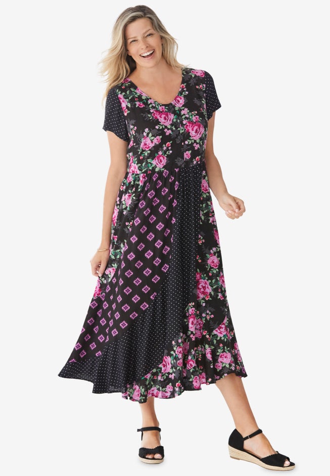 Mixed Print Maxi Dress image number 0