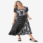 Mixed Print Maxi Dress image number null