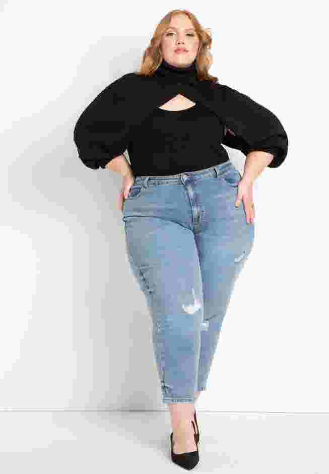 Viola Fit Stretch Denim Mom Jean image number 2