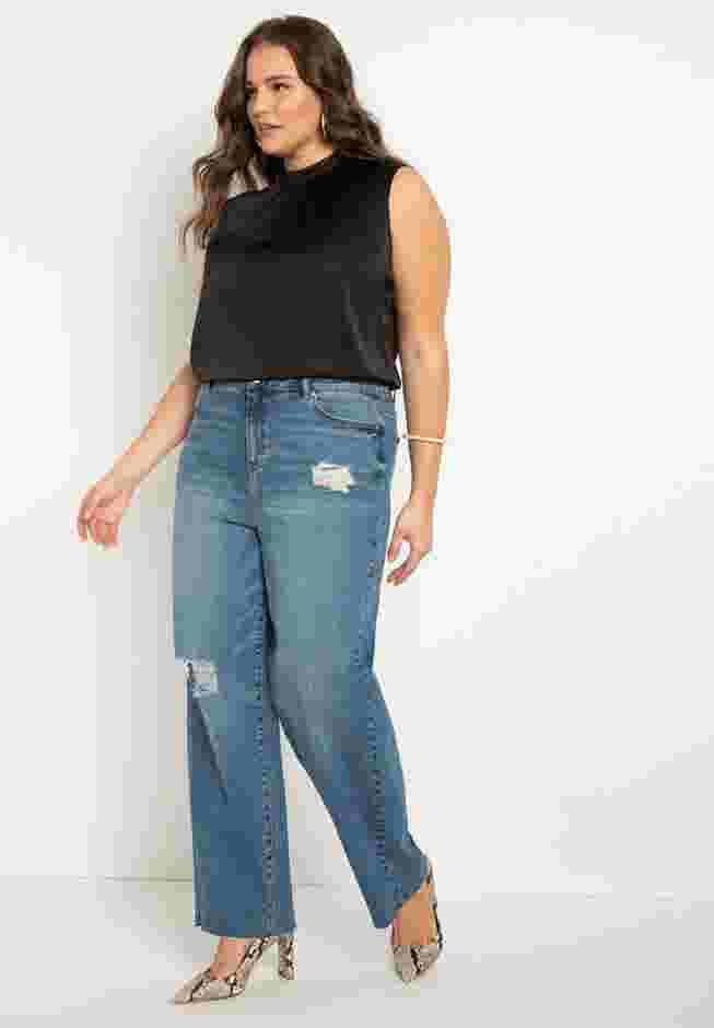 Classic Fit Distressed Straight Leg Jean image number 2