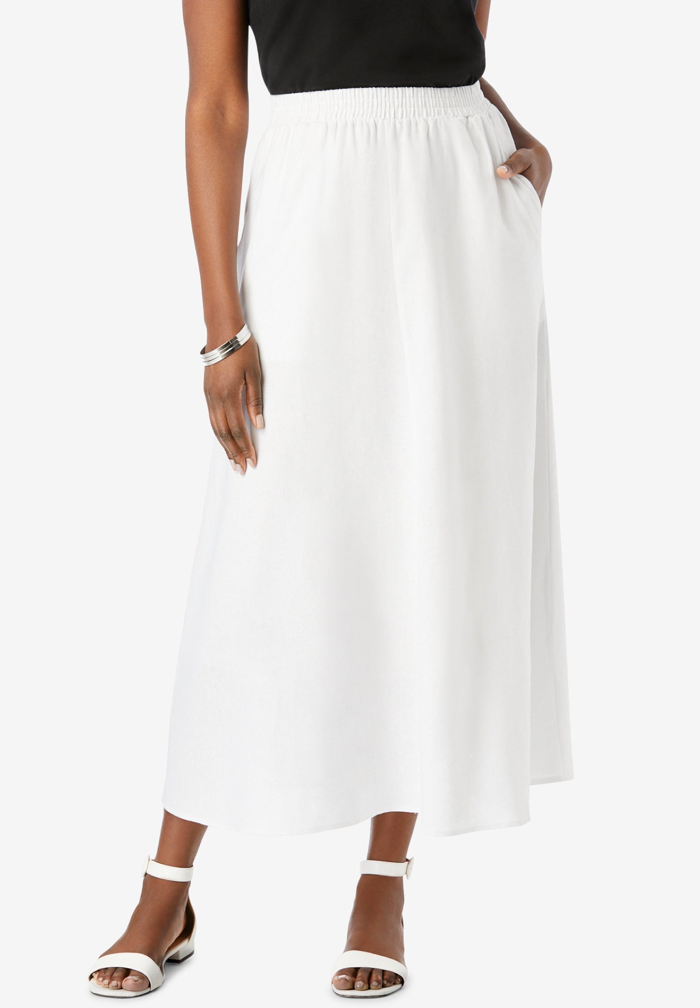 Linen Maxi Skirt image number 0