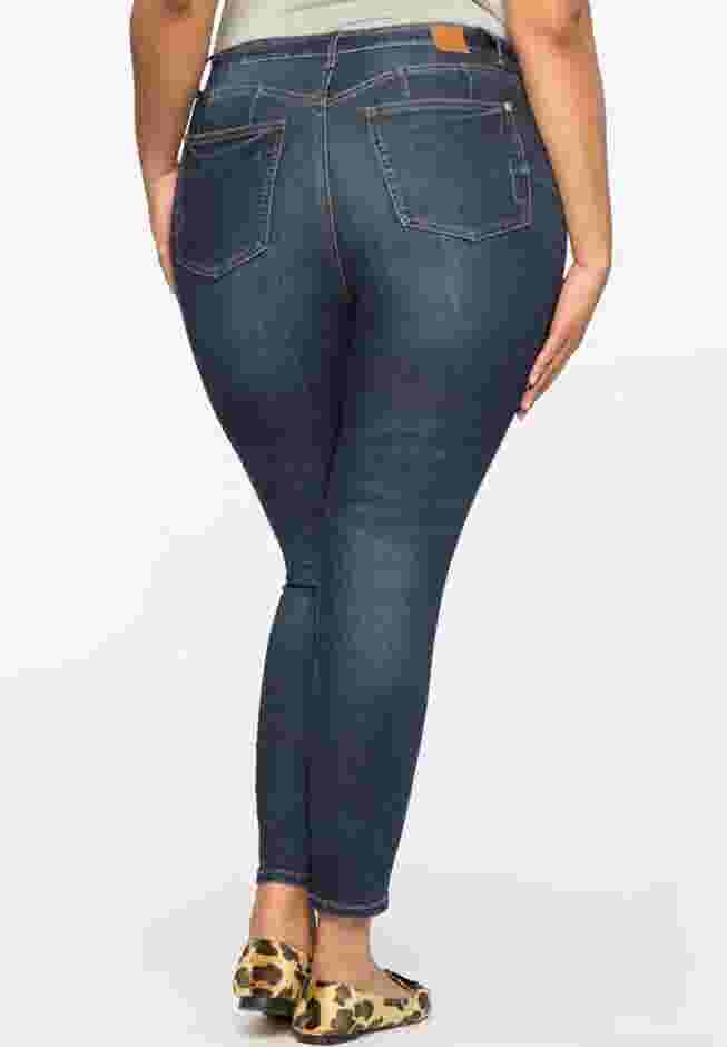 Classic Fit Peach Lift Distressed Skinny Jean image number 1