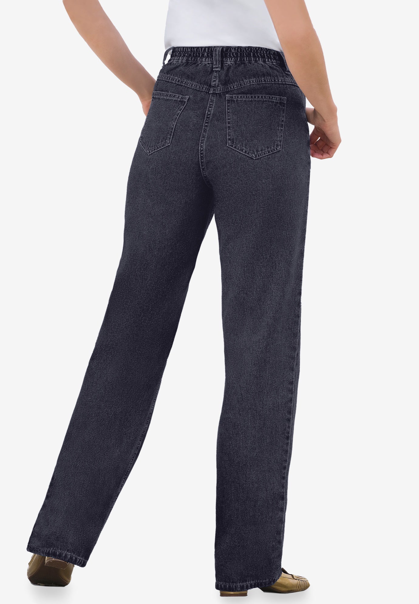 Perfect All-Cotton Back-Elastic Denim Jeans image number 0