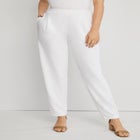 Stretch Knit Crepe Straight Leg Pants image number null