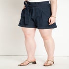 Denim Shorts With Belt image number null
