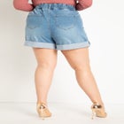 Elastic Waistband Shorts with Pleat Detail image number null