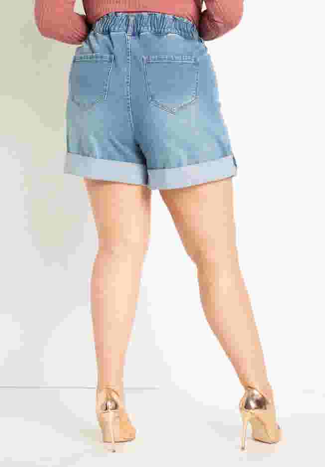 Elastic Waistband Shorts with Pleat Detail image number 1