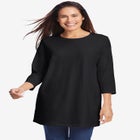 Perfect Three-Quarter Sleeve Crewneck Tunic image number null