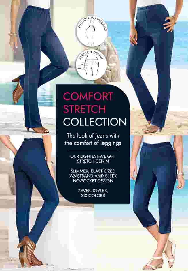 Plus Size Comfort Stretch Wide Leg Jean image number 3