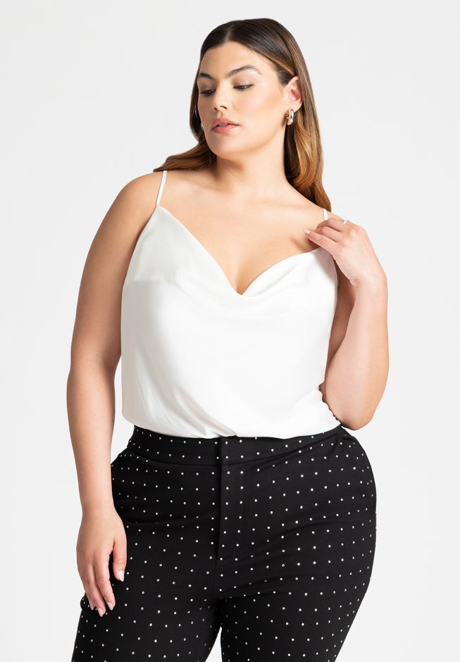 Scooped Cowl Neck Top image number null