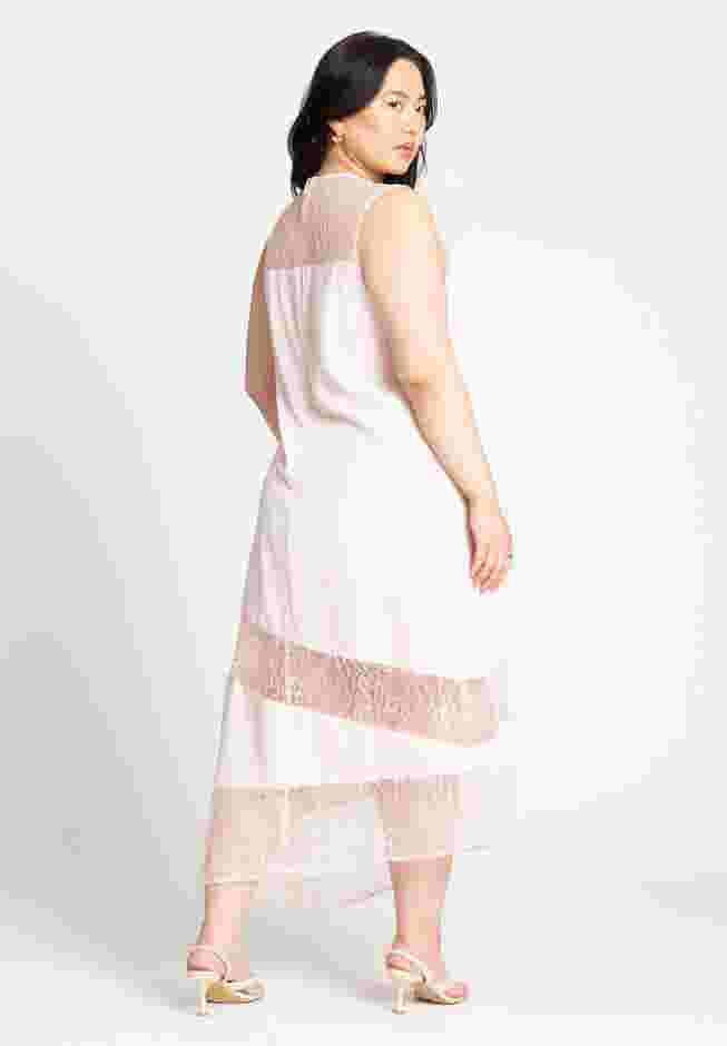  Mixed Lace Sleeveless Dress image number 1