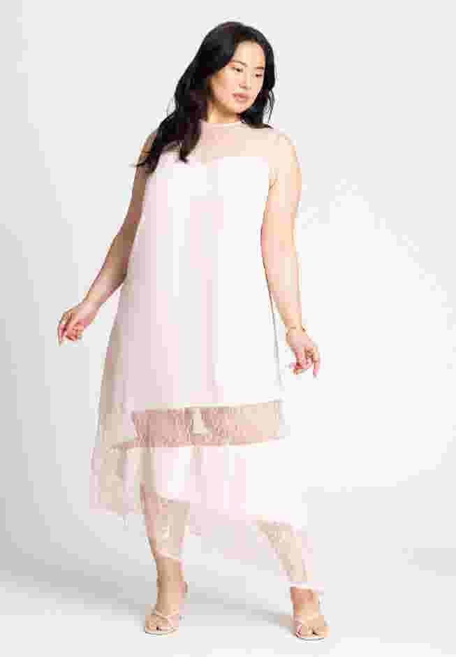  Mixed Lace Sleeveless Dress image number 0