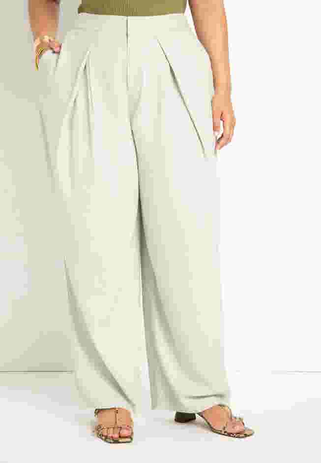 Pleated Linen Taper Leg Trouser image number 1