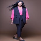 Slim Leg Venice Crepe Trouser image number null