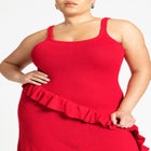  Sweater Ruffle Tank Dress image number null