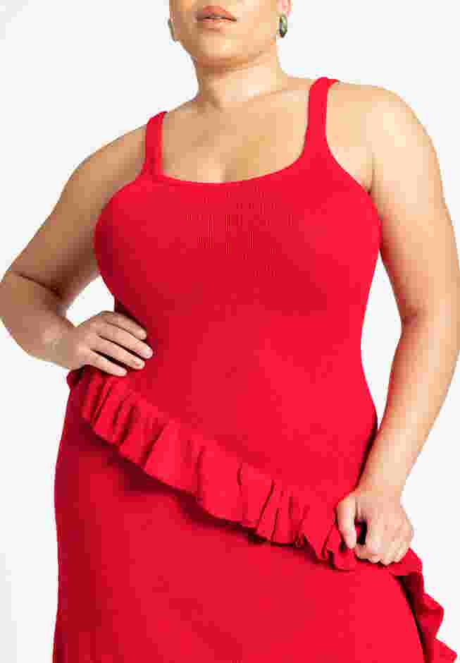  Sweater Ruffle Tank Dress image number 2
