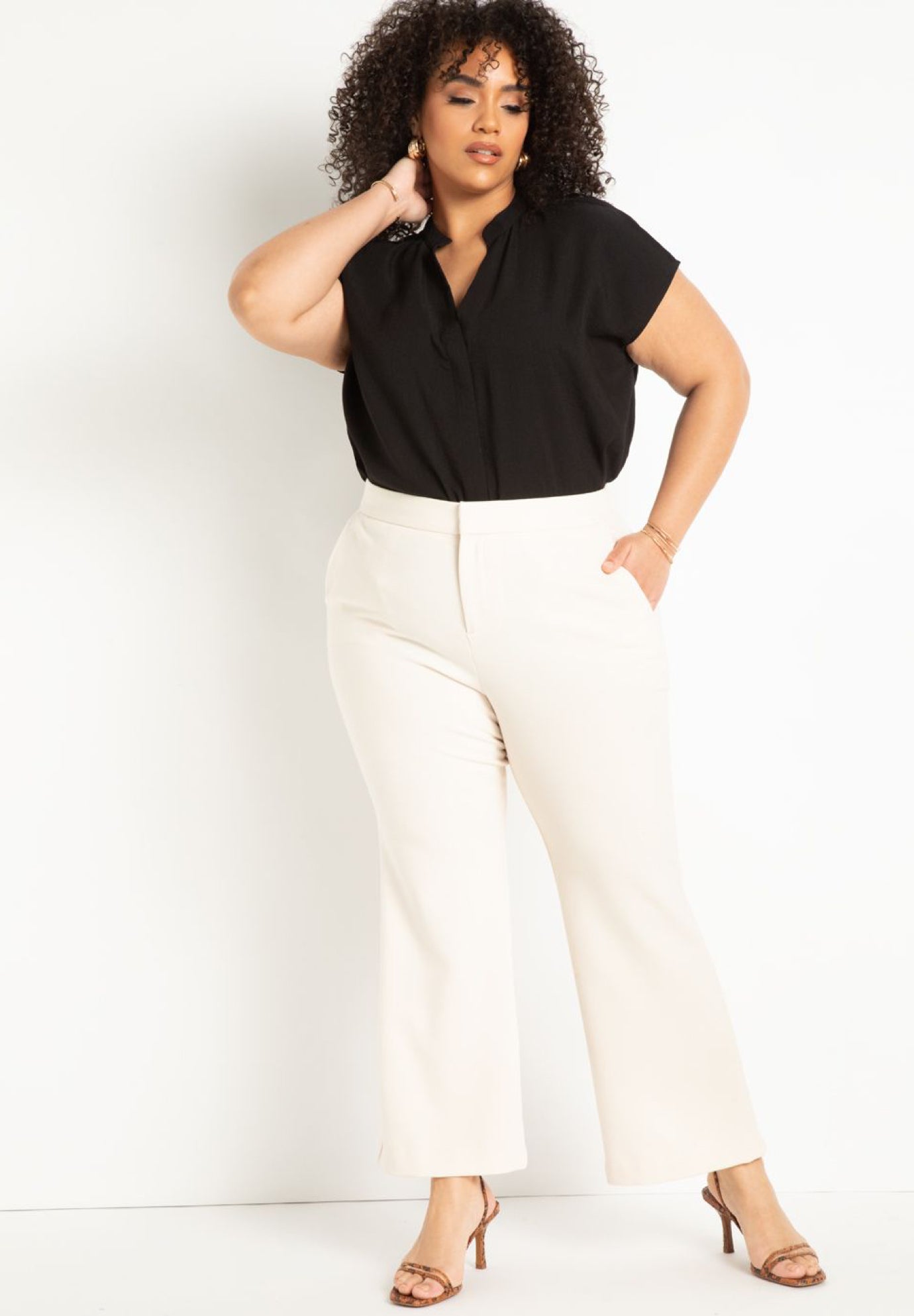 The 365 Suit Crop Flare Leg Trouser image number 0
