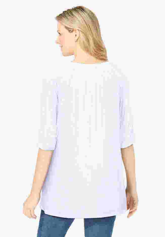 Embroidered Crinkle Tunic image number 1
