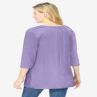 Embroidered Crinkle Tunic image number null