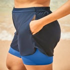 Swim Boardshort with Pop Color Inner Bike Short image number null