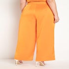 Pleated Wide Leg Satin Trouser image number null
