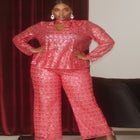 Heart Sequin Trousers image number null