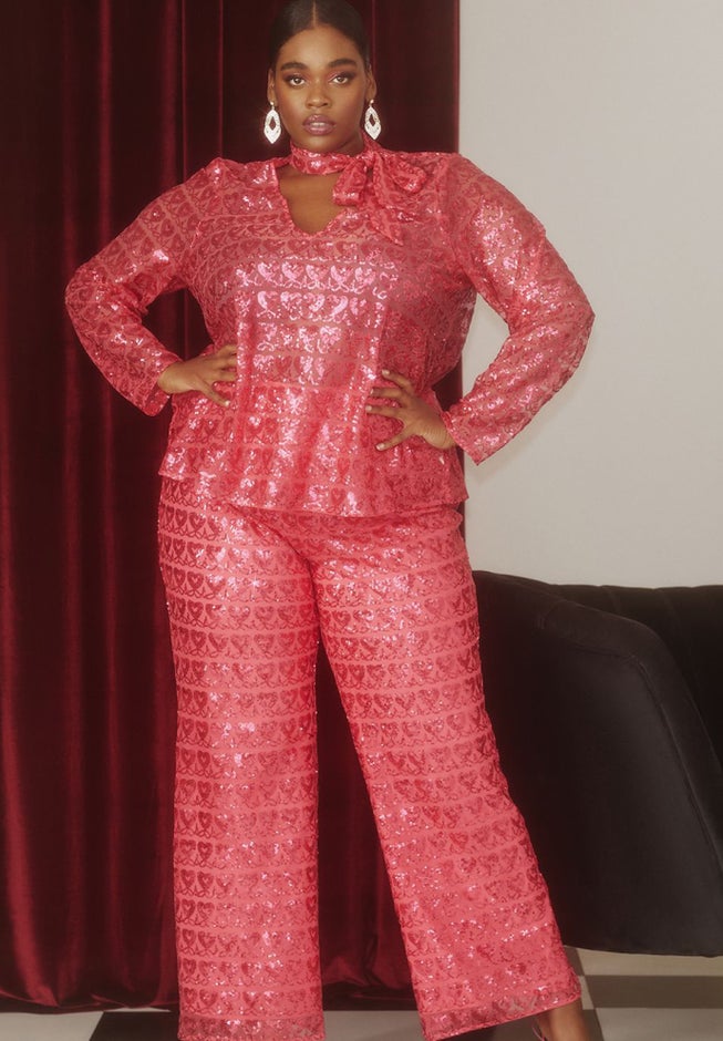 Heart Sequin Trousers image number 3