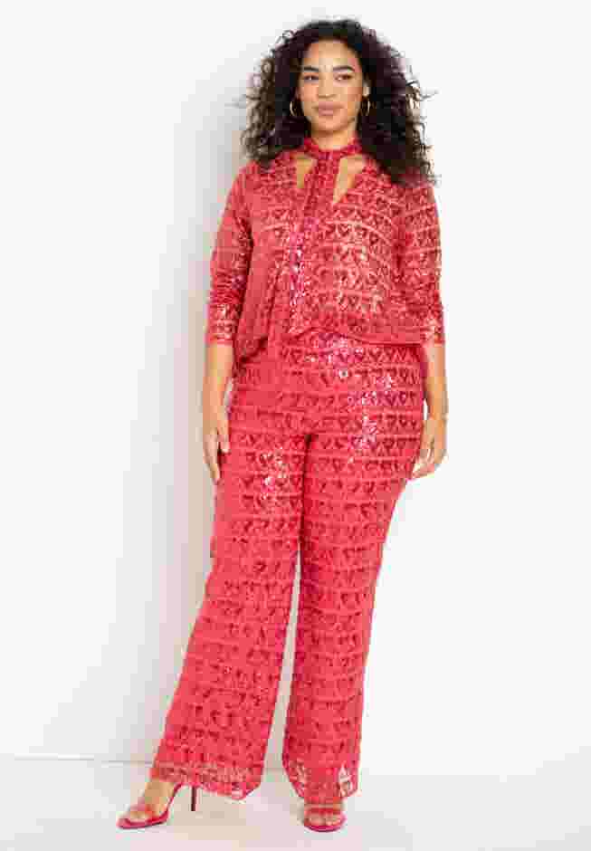 Heart Sequin Trousers image number 0