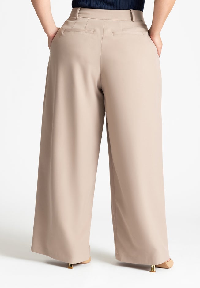 The Fluid Crepe Wide Leg Pant image number 2