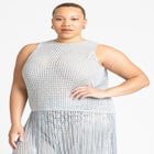 Crochet Fringe Sweater Tank image number null