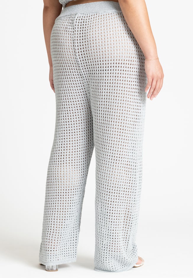 Metallic Crochet Pant image number null