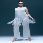 Metallic Crochet Pant image number null