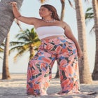Printed Wide Leg Pant image number null