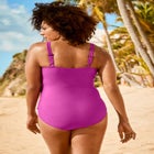 Faux-Wrap Sarong One Piece image number null