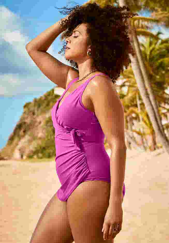 Faux-Wrap Sarong One Piece image number 2