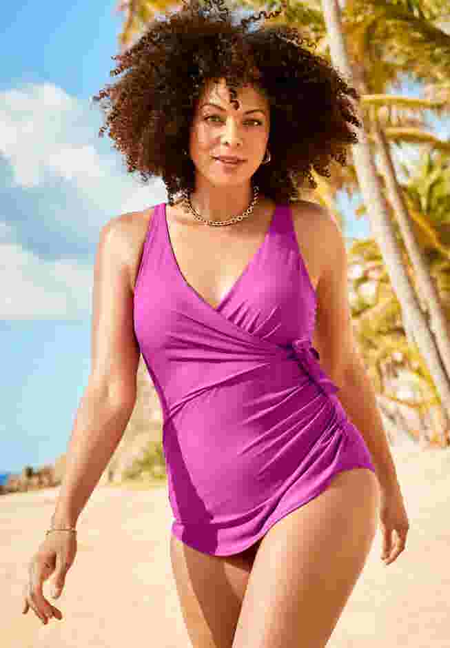 Faux-Wrap Sarong One Piece image number 0