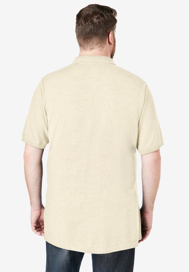 Longer-Length Shrink-Less&trade; Cotton Polo Shirt image number 1