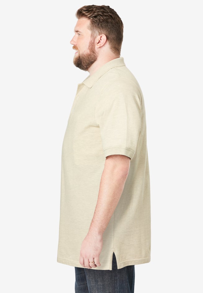 Longer-Length Shrink-Less&trade; Cotton Polo Shirt image number 2