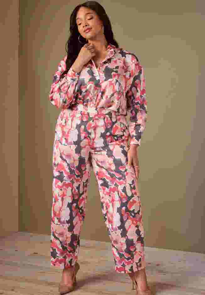 Printed Satin Pant image number 4