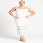 Textural Lace Midi Skirt image number null