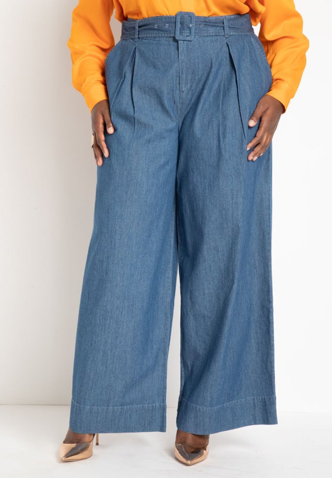 Belted Pleated Wide Leg Pant image number 1