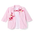 2-Piece Embroidered Poplin Tunic and Tee Set image number null