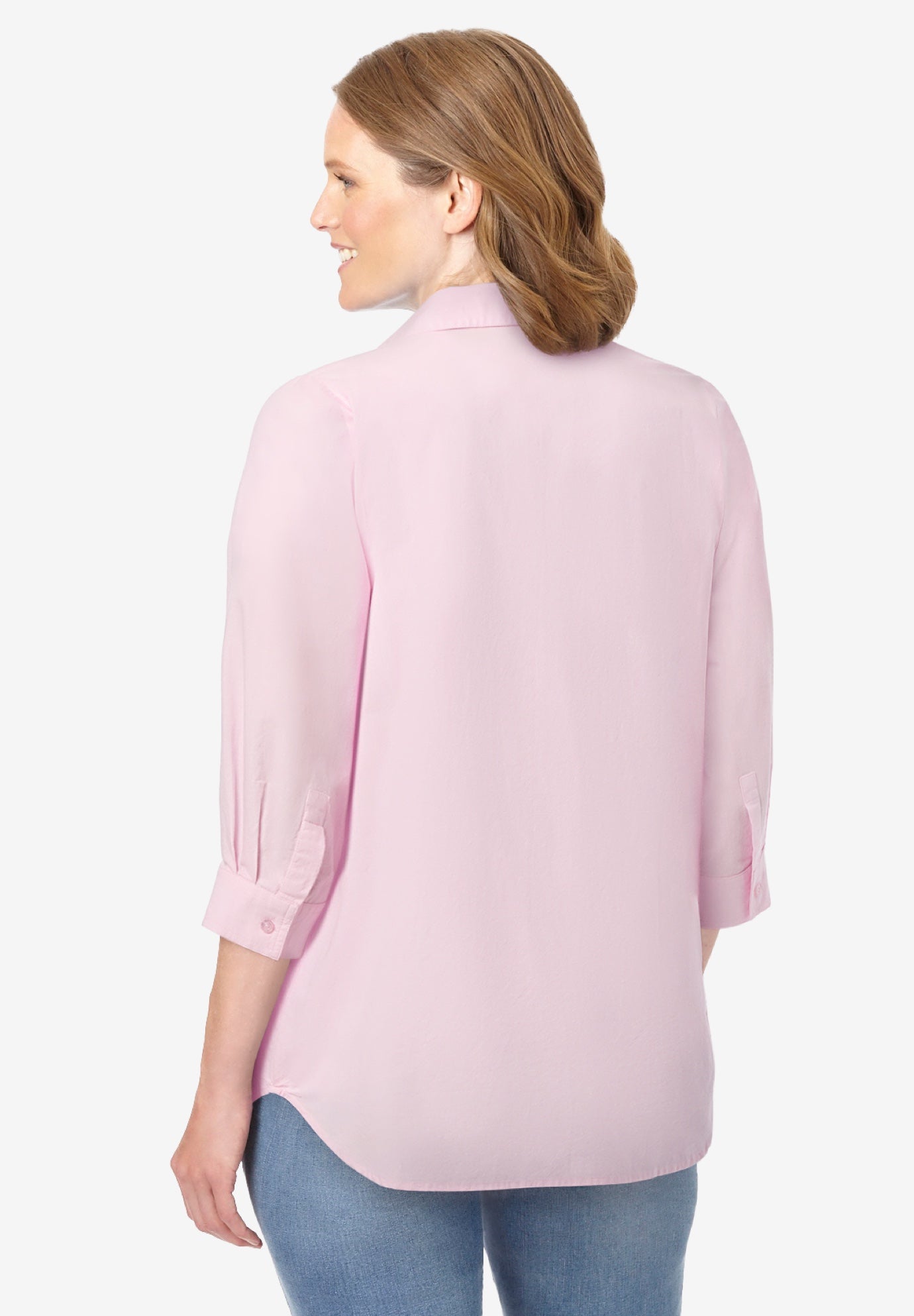 2-Piece Embroidered Poplin Tunic and Tee Set image number 2