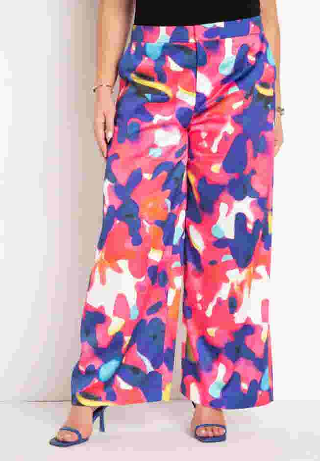 Printed Wide Leg Pant image number 1