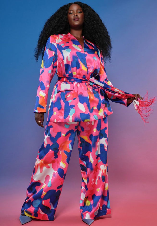 Printed Wide Leg Pant image number 3