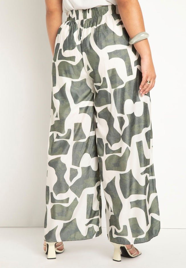 Pull On Wide Leg Pant with Slit Hem image number 2