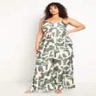 Pull On Wide Leg Pant with Slit Hem image number null