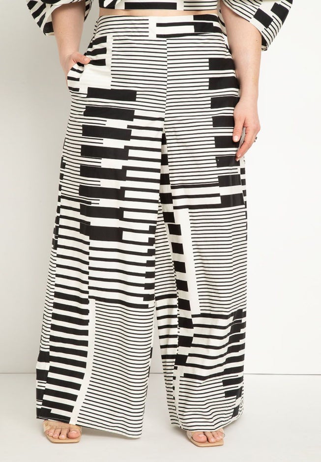 Wide Leg Printed Pant image number null
